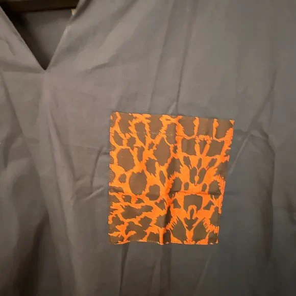 salt top shirt cheetah print pocket - Picture 2 of 5